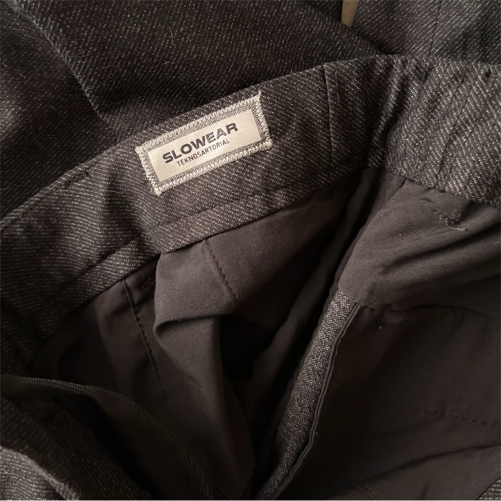 Incotex Slowear  Teknosartorial Gray Unhemmed Dress Pants Size 50 Stretchable